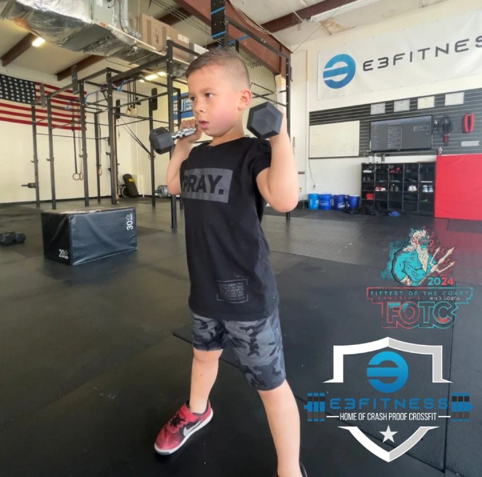 Boy on a CrossFit Kids training